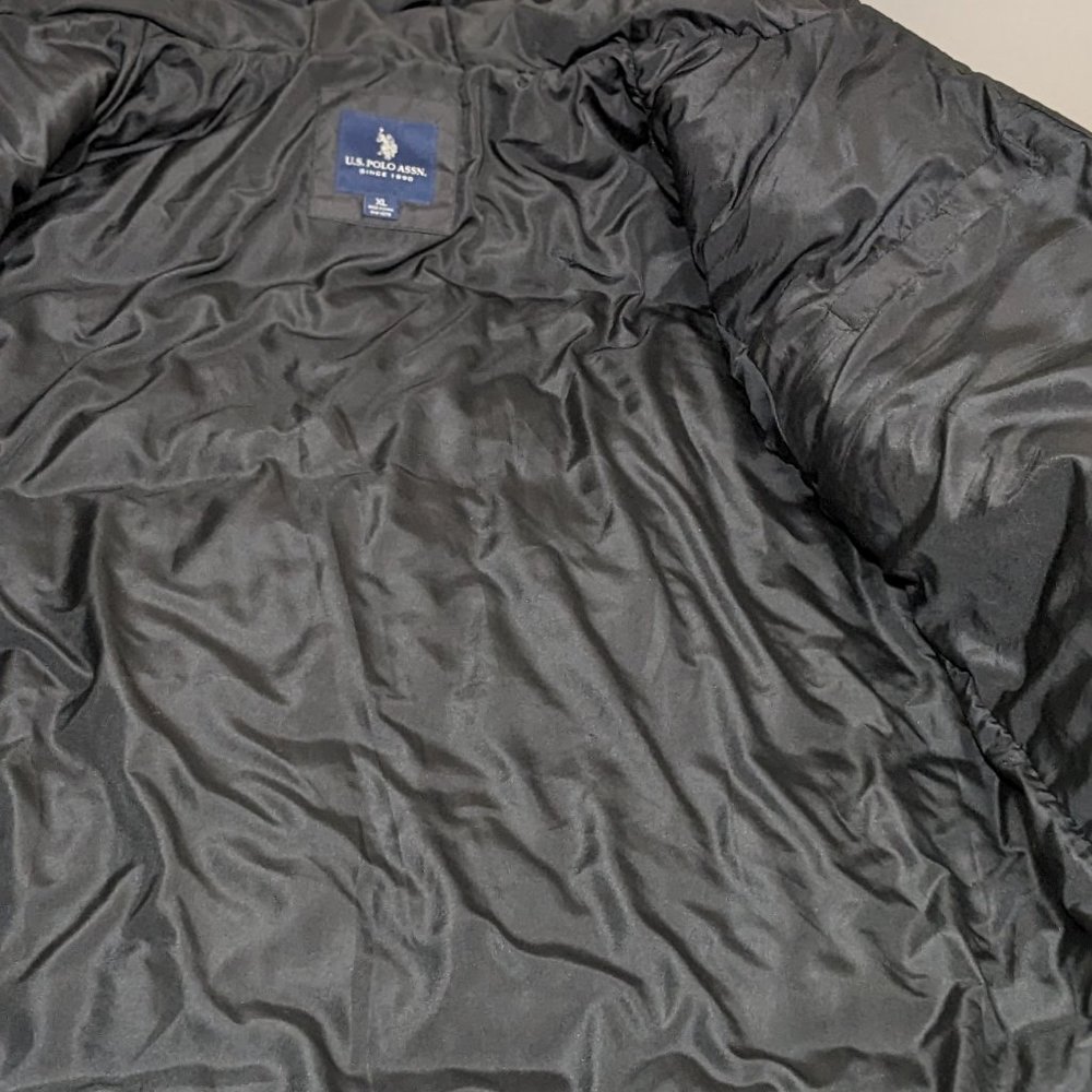 U.S. Polo Assn. Mens Hooded Thick Puffer Jacket  Black Sz XL - Picture 9 of 10